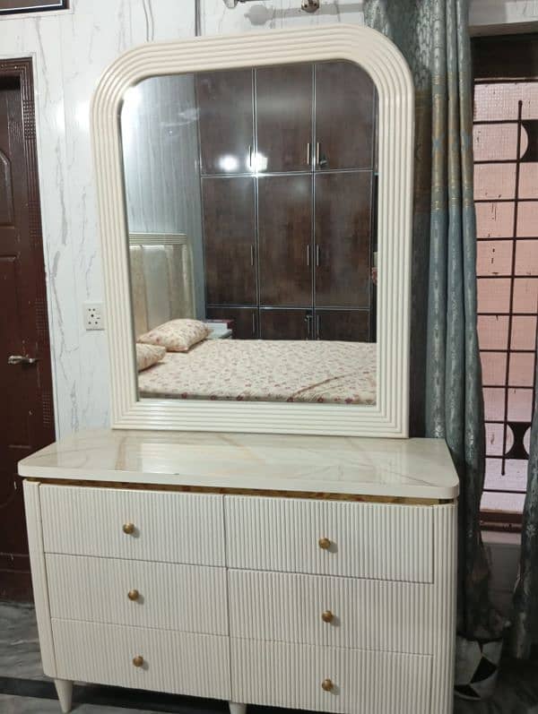 Double Bed  Side Table Dresser 1