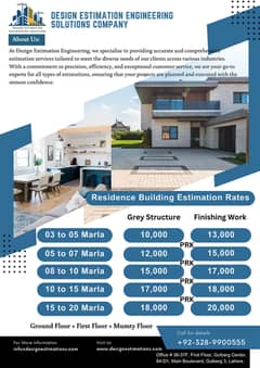 Building Estimation / Bill of Quantity (BOQ) /BOM/Bar Bending Schedule