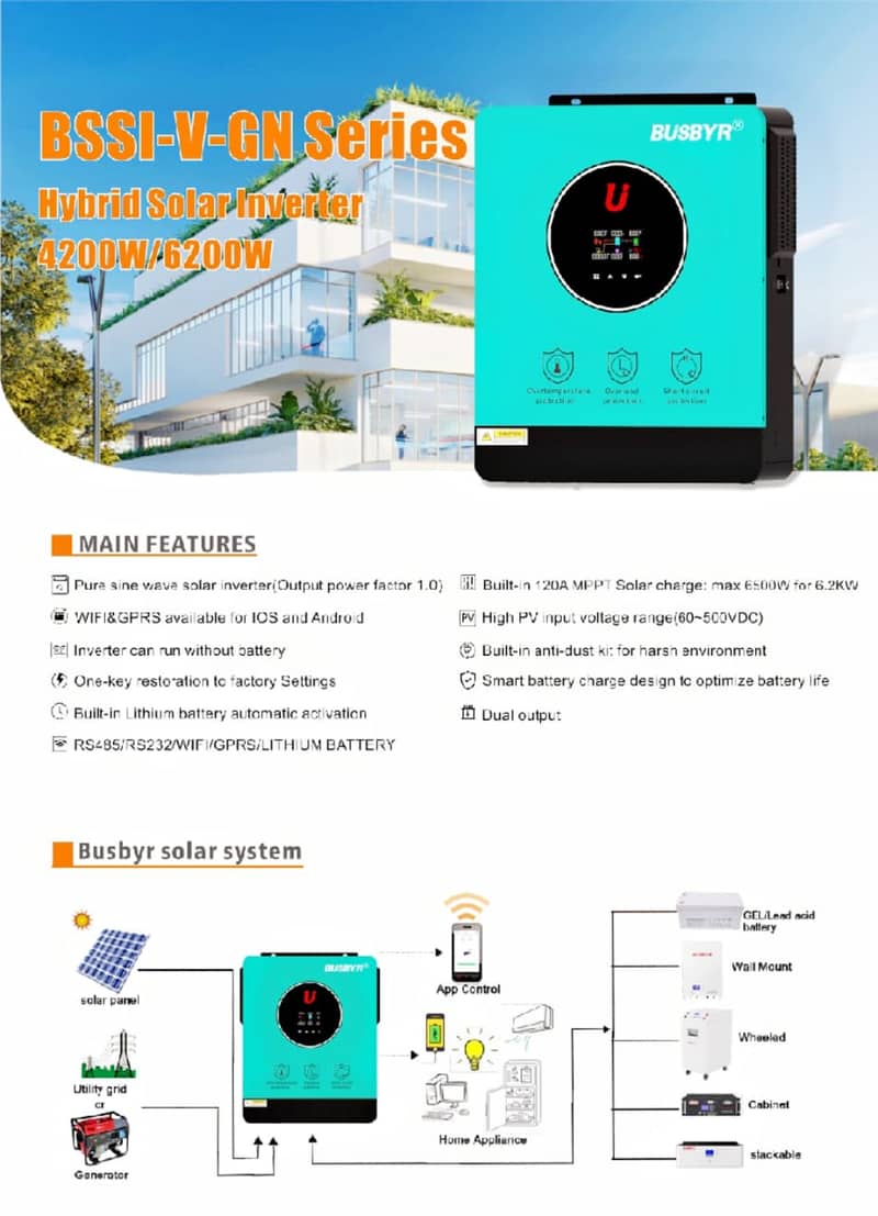 Busbyr 6.2kw Solar Hybrid Inverter 3