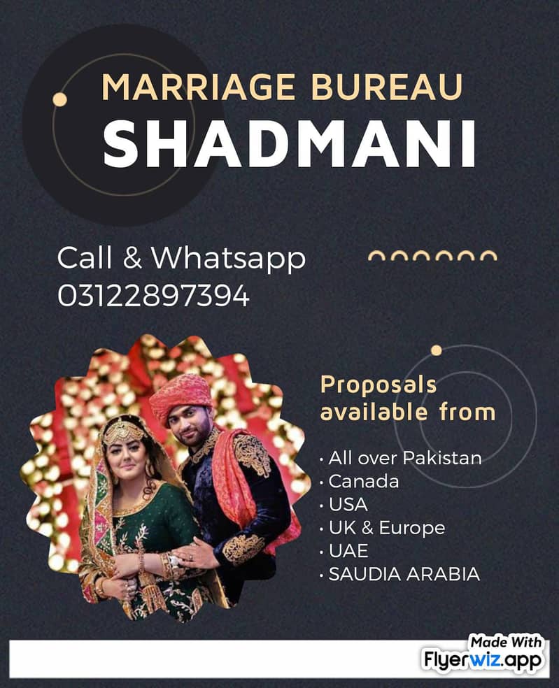 Marriage Bureau services Online rishta service & all Abroad proposals 0