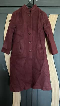 long coat -Maroon