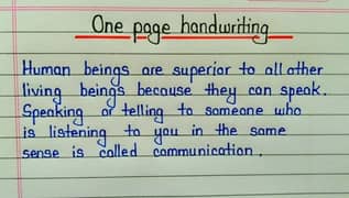 Providing top of the notch Handwriting Assignment work service