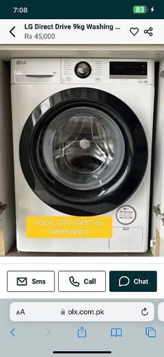 LG Direct drive 9kg washing O3O4 _O79_O437 my WhatsApp n