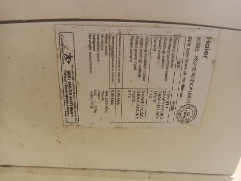 haier non inverter 1.5 ton runing condition 2