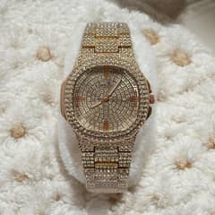 Brand New artificial diamond watch with free delivery