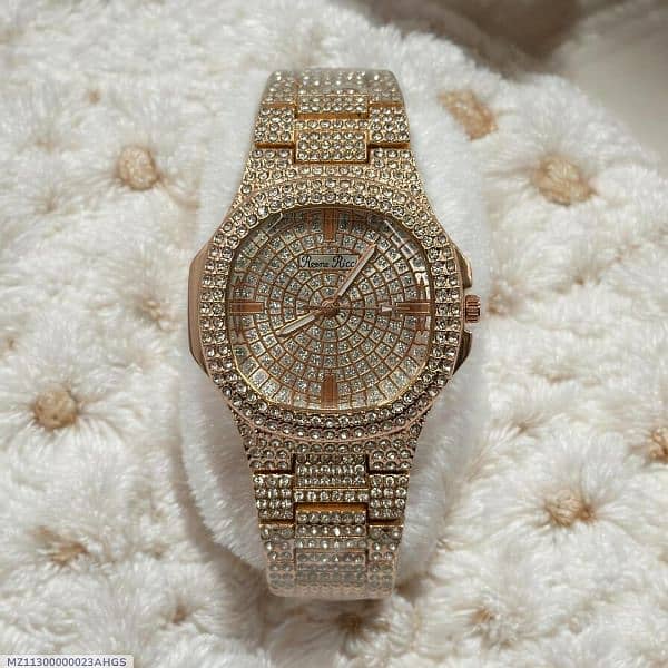 Brand New artificial diamond watch with free delivery 1