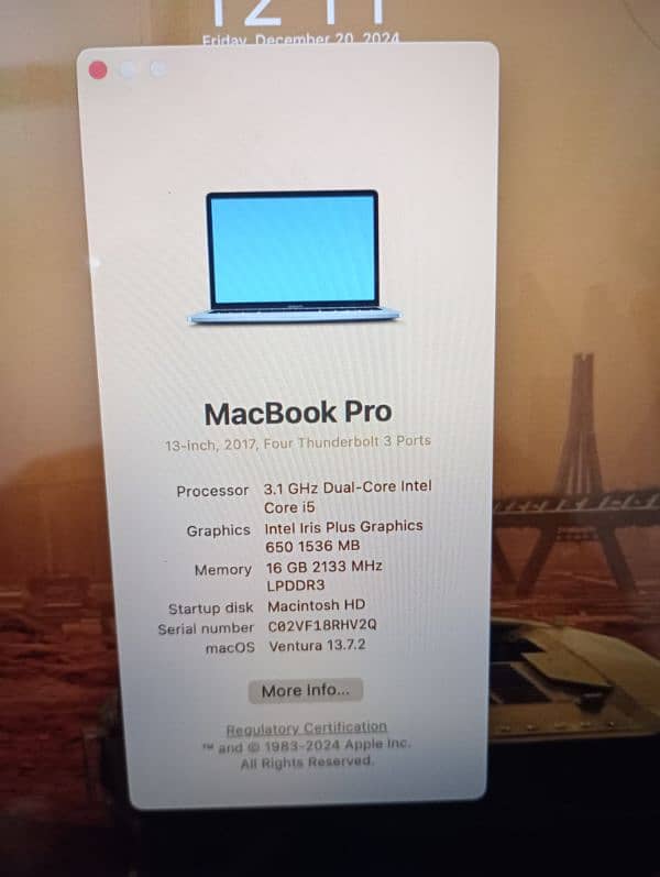 Macbook pro 2017 (16/256) 3