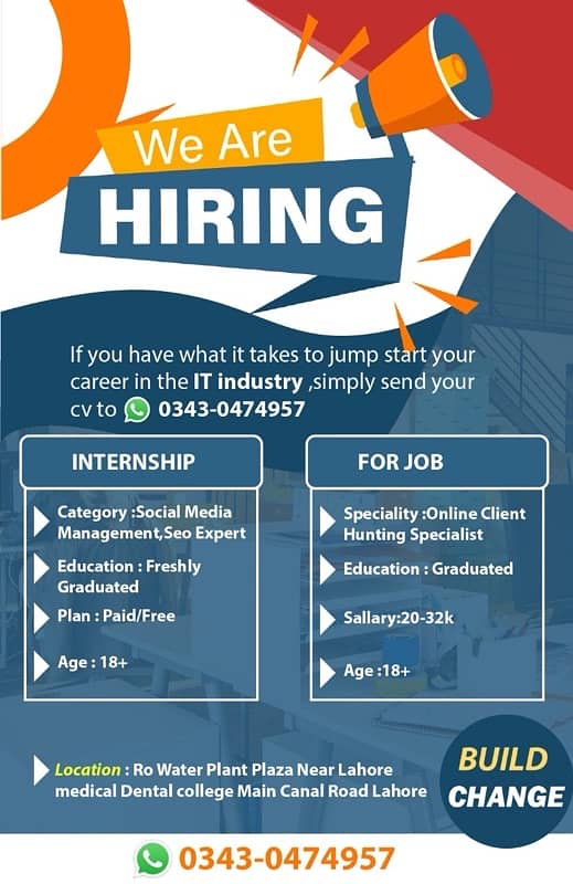 Jobs and Internships Available 0