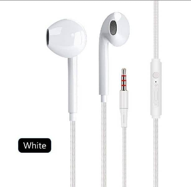 Pack of 2 wired earphones with clear voice feature-stylish design 0