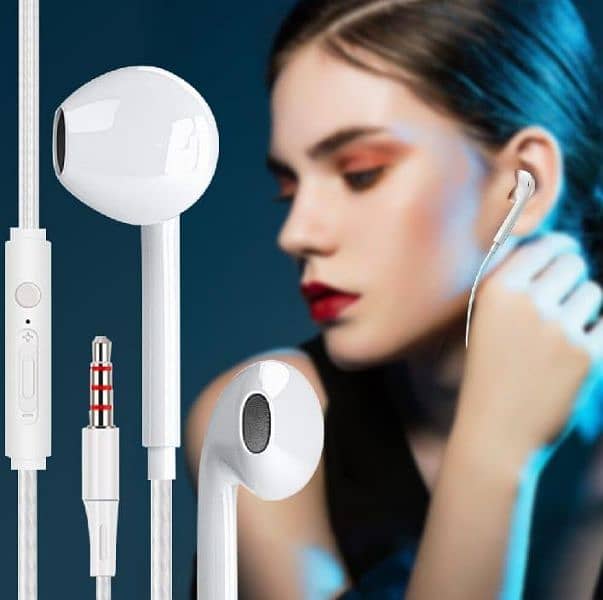 Pack of 2 wired earphones with clear voice feature-stylish design 1