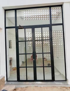 double glazed aluminum window & glass stair terrace openable door 12m