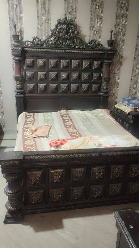 king size bed pure wooden chinioti bed 1