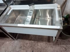 washing sink double  stainless steel