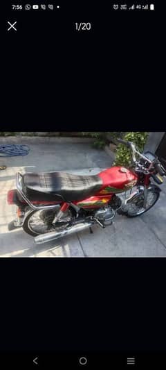 road Prince 70cc bike Red colour Lahore number call 0321-6347577