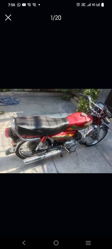 road Prince 70cc bike Red colour Lahore number call 0321-6347577 0