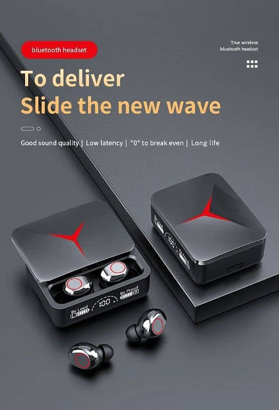 M90 Pro Earbuds Box pack with Power Bank option 4