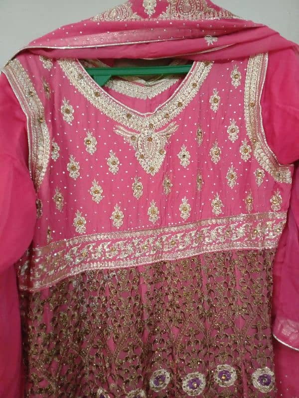 Stunning Pink and Gold Embroidered Party Dress 3