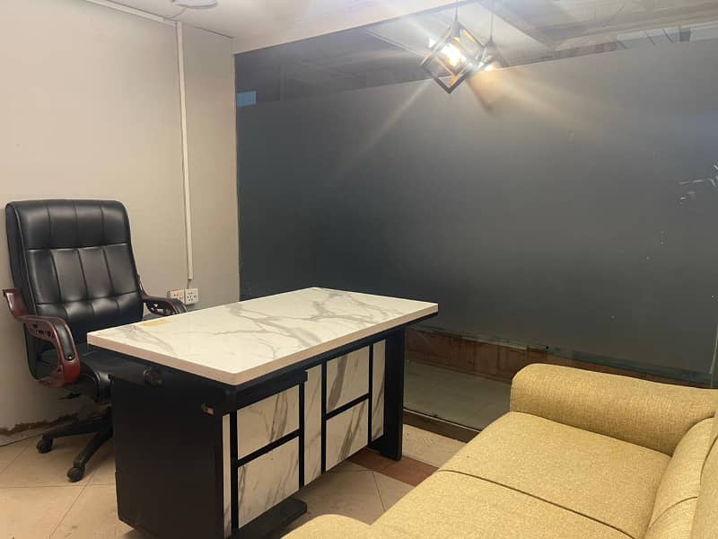 Furnished office for rent in Model town For office software house+ call centre Asu want 7