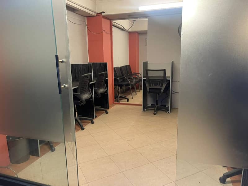 Furnished office for rent in Model town For office software house+ call centre Asu want 9