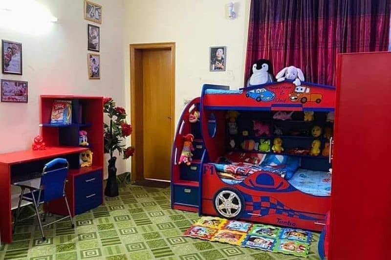 Kids bed | Baby Car Bed | kids wooden bed | Kids Furniture | bunk bed 4