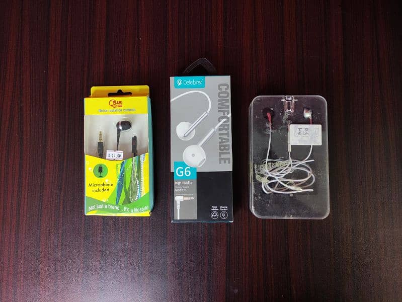 Pack of 3 New Wire Hands free / Headphones / Earbuds / Earphones 0