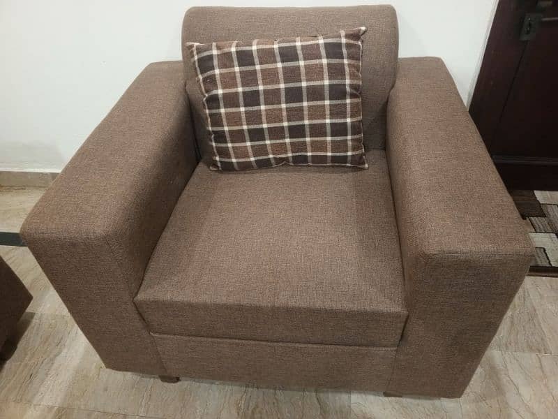 Brown Sofa Set with Table 2