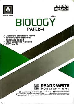 Read & Write Alevel Biology Paper 4 Topical Past Papers (2010-2019)