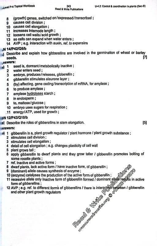 Read & Write Alevel Biology Paper 4 Topical Past Papers (2010-2019) 2