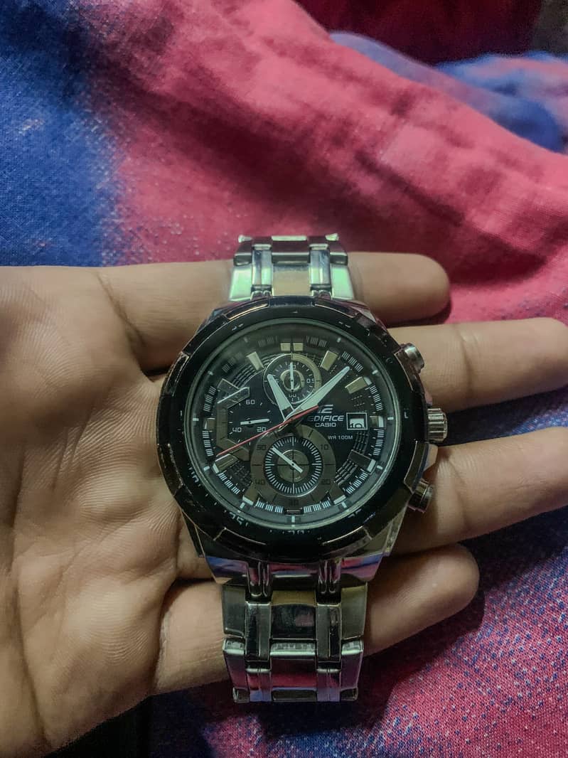 Casio Edifice original.  Model No: EFR-539 DY STAINLESS TEEL. 3