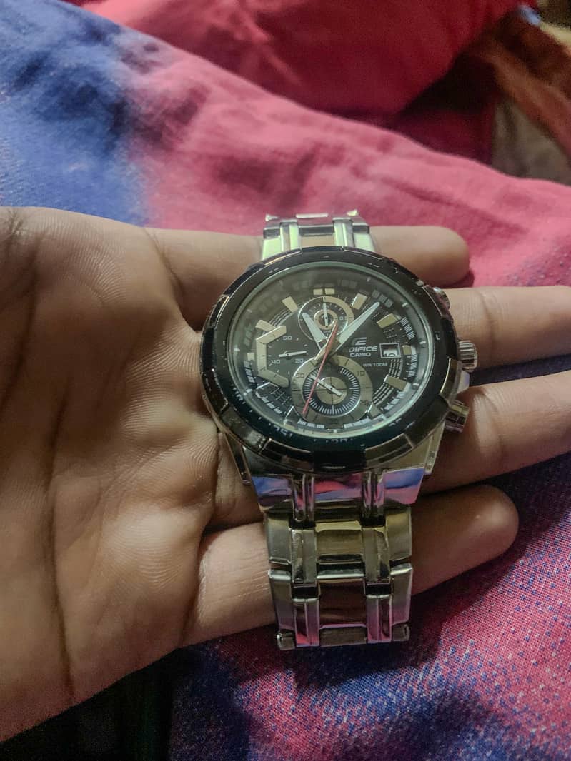 Casio Edifice original.  Model No: EFR-539 DY STAINLESS TEEL. 4