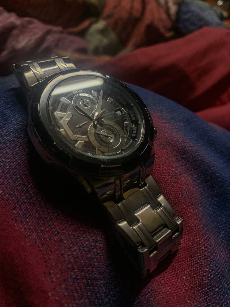 Casio Edifice original.  Model No: EFR-539 DY STAINLESS TEEL. 5