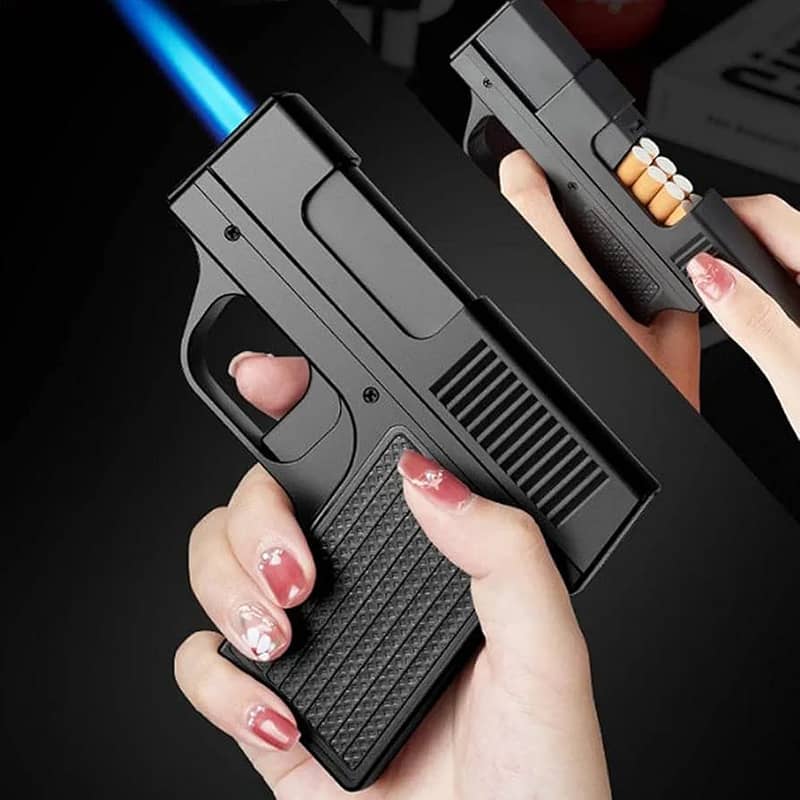 Gun Lighter Torch Gas Gun Lighters With Ashtray Case 10 PCS  2025 0