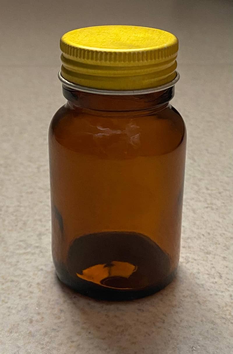 Amber Glass Jar 0