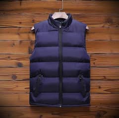 Men's Hooded Neck Polyster Boomber Jacket-1 Pc In Blue