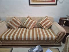 Mustard brown sofas