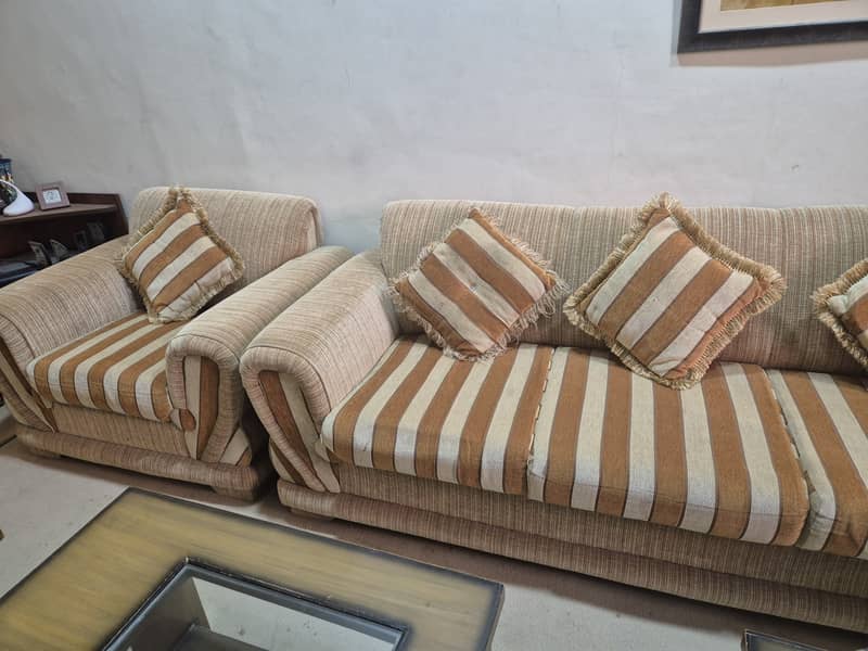 Mustard brown sofas 1