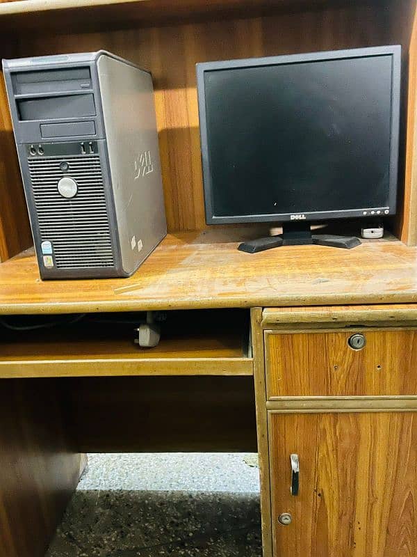 computer table with draw and locker 3