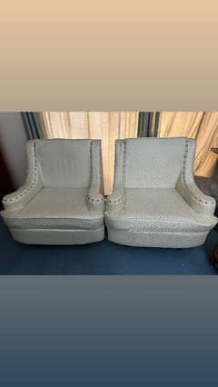 2 two Single sofas / single sofa set / white sofa  / sofa for sell