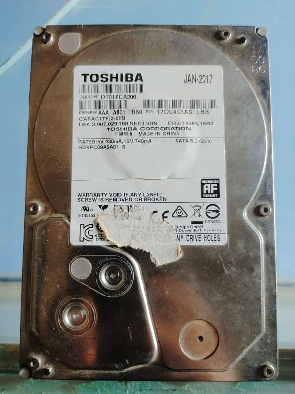 Toshiba 2 TB Hard Drive 0