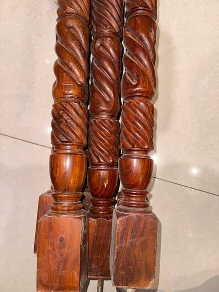 Sheeshum Stair pillars / Wooden Railing 1