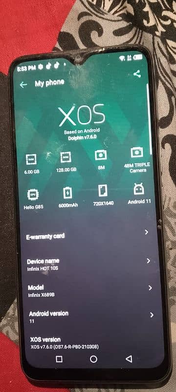 Infinix hot 10s 10/10 condition price 21k 1