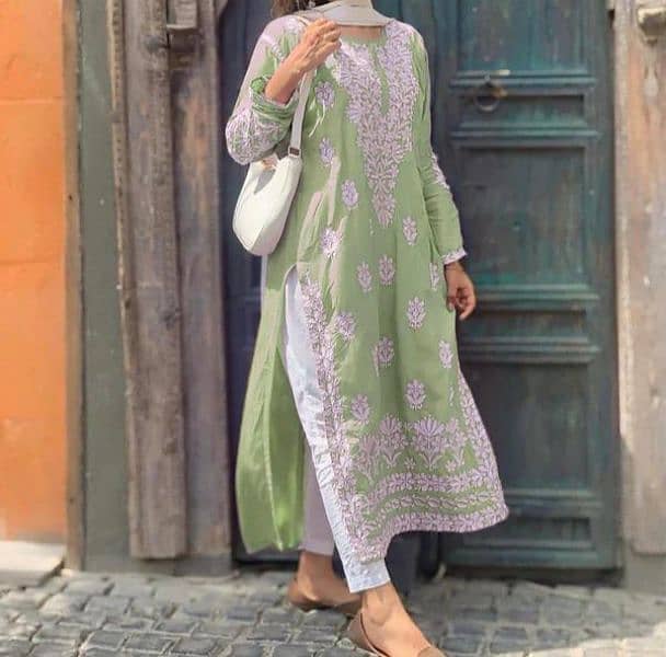 Multicolor Embroidered Linen With Over All Pakistan Delivery Free 0