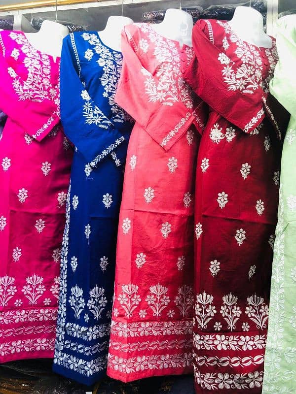 Multicolor Embroidered Linen With Over All Pakistan Delivery Free 7