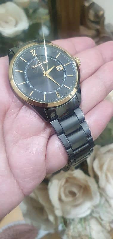 cerruti 1881 ceramic gold plated watch original like Rado Centrix 11