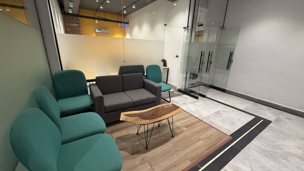 Shah Jee Estate Offerz Furnished Office Available For Rent It'S A Wonderful Option For Furnished Office In The Heart Of The Lahore City. Easy Approach From Anywhere In Gulberg.  Fully Furnished Office With Brand-new Furniture 29