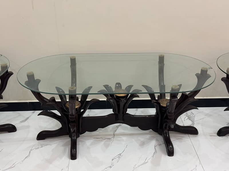 Set of three tables Mirror tables 3 pieces 4