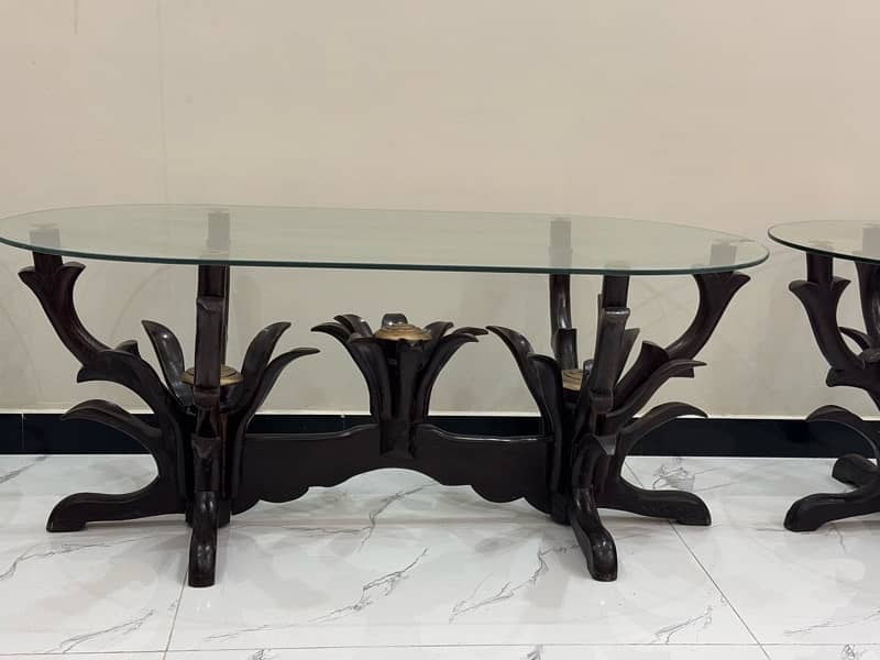 Set of three tables Mirror tables 3 pieces 5