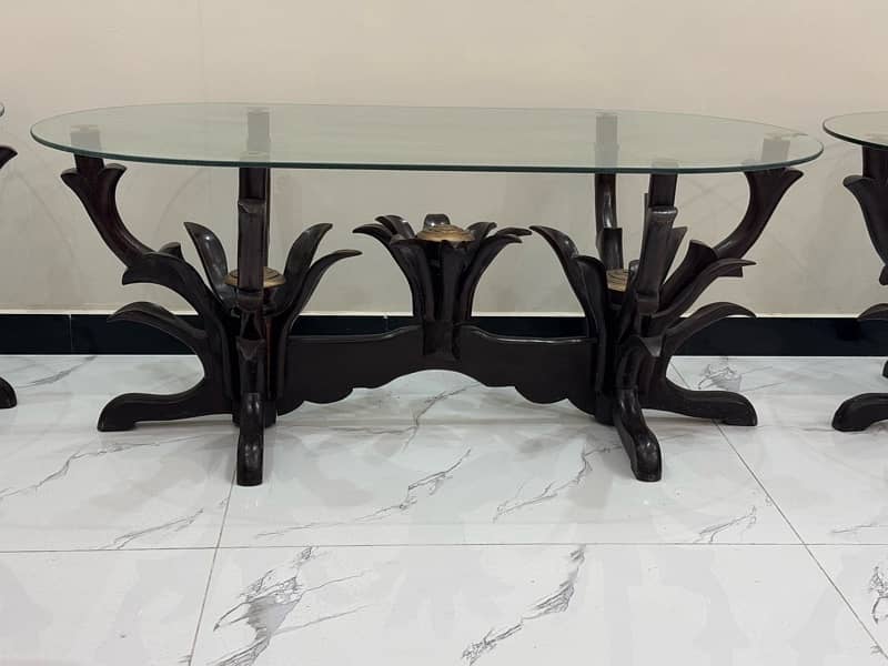 Set of three tables Mirror tables 3 pieces 6