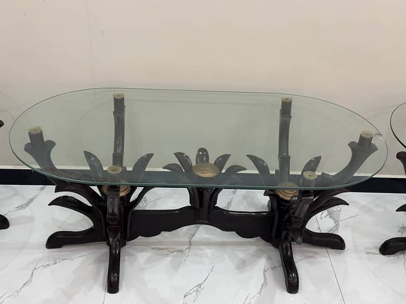 Set of three tables Mirror tables 3 pieces 7