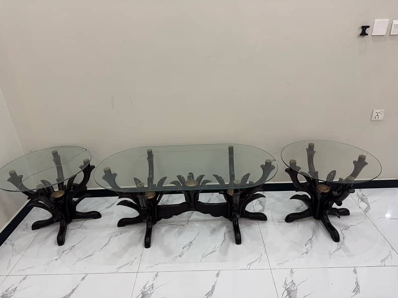 Set of three tables Mirror tables 3 pieces 8